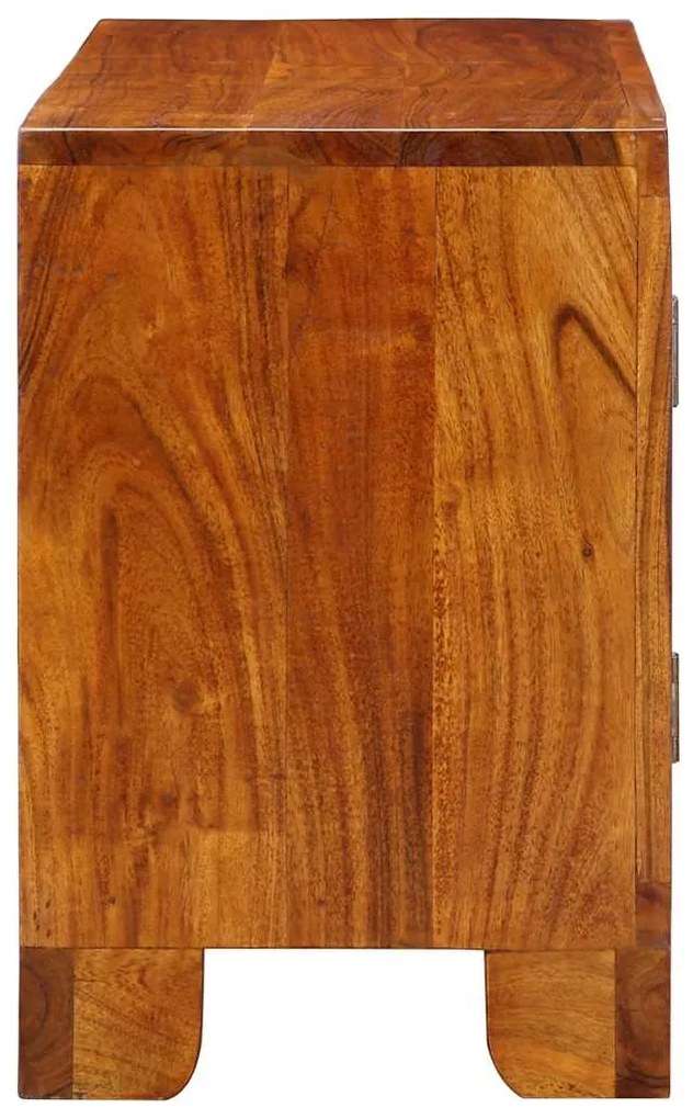 Móvel de TV multicor 90x30x45 cm madeira de acácia maciça