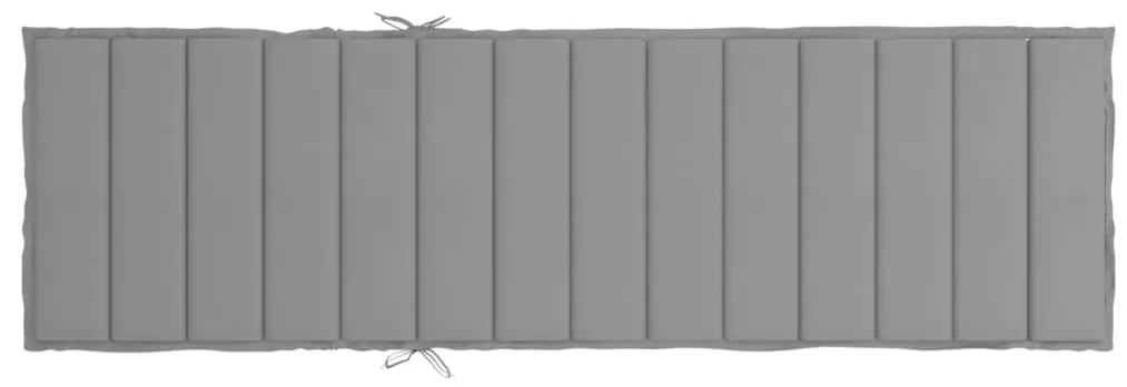 Almofadão p/ espreguiçadeira 200x60x3 cm tecido oxford cinzento