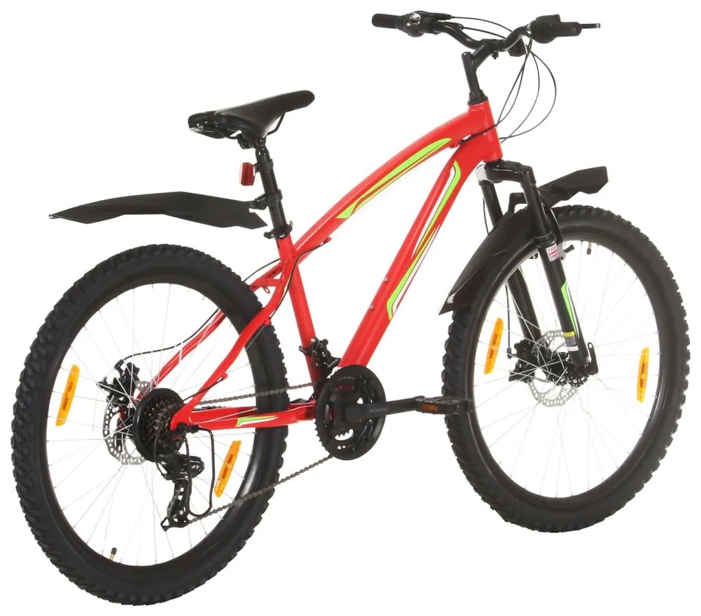 Bicicleta de montanha 21 velocidades roda 36 cm vermelho