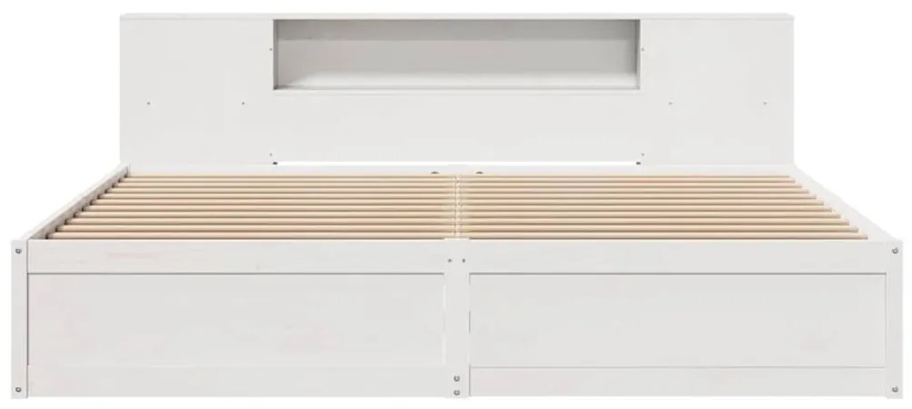 Cama sem colchão 180x200 cm madeira de pinho maciça branco