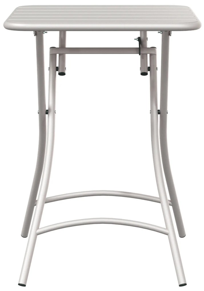 Mesa de Jardim Dobrável vidaXL Bege 55x55x73 cm Aço