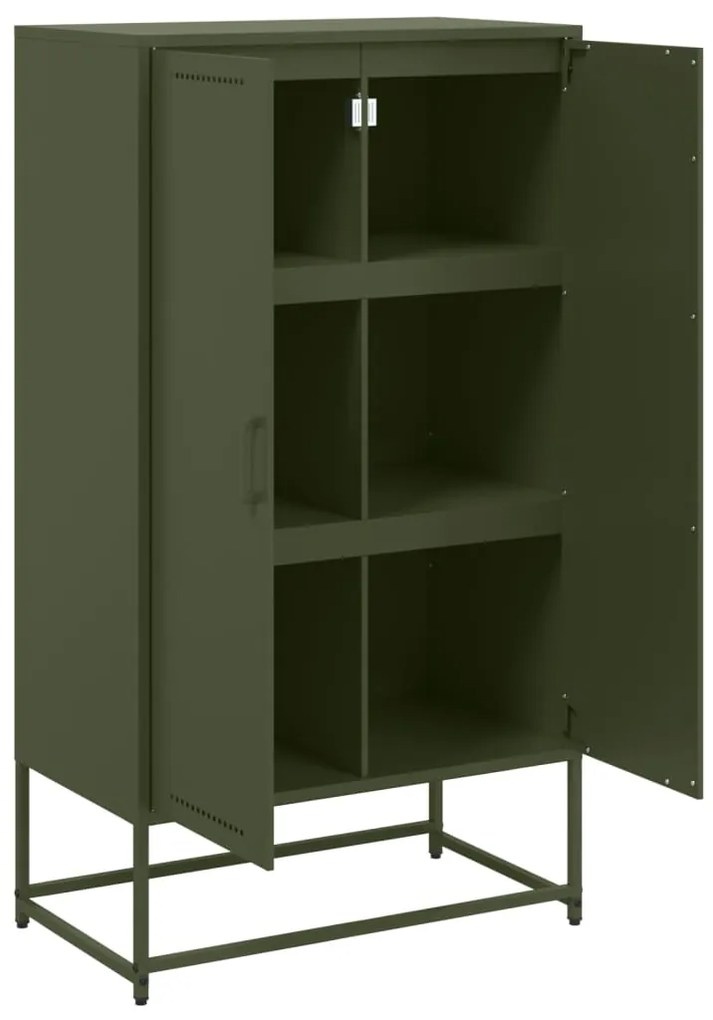 Aparador alto 68,5x38,5x123,5 cm aço verde azeitona