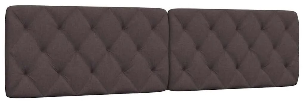 vidaXL Almofadão de cabeceira 200 cm tecido castanho-escuro