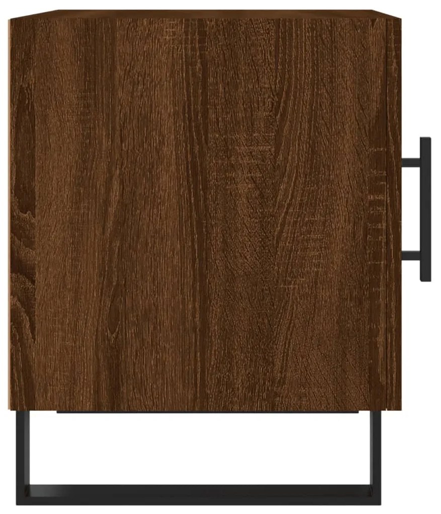 Mesa cabeceira 2pcs 40x40x50cm deriv. madeira carvalho castanho