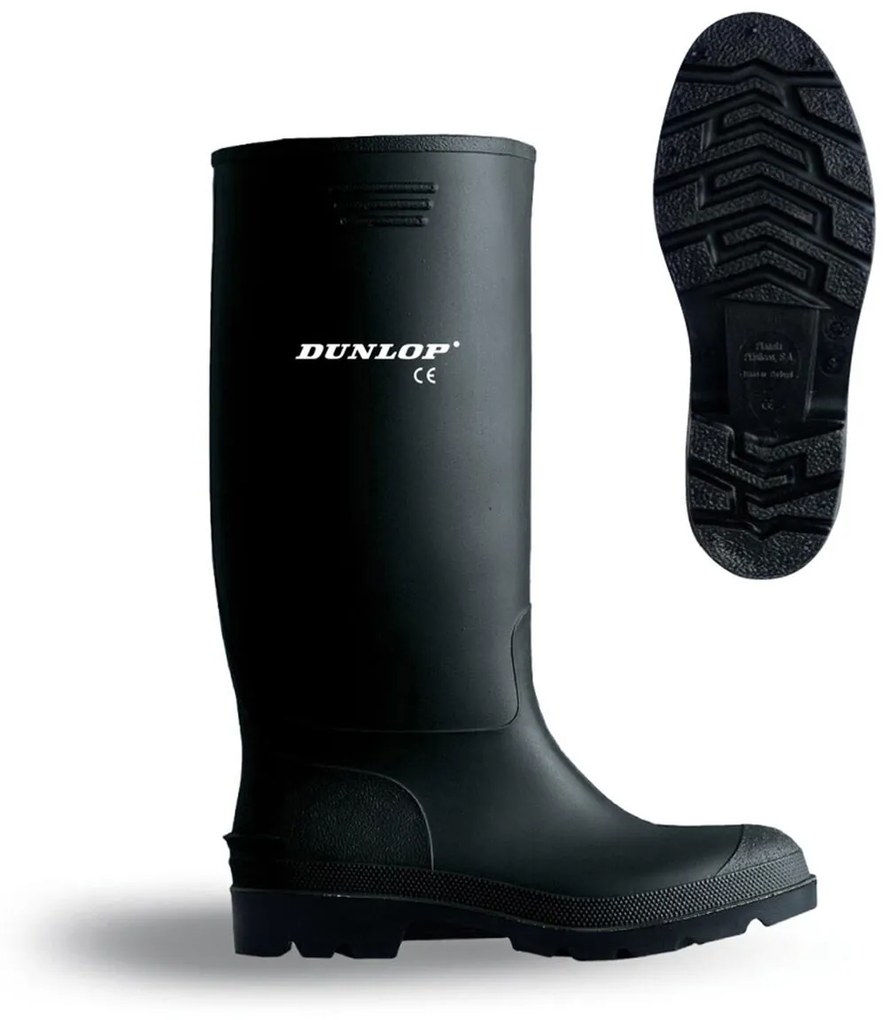 Botas de água Dunlop Preto Poliéster Pvc 36