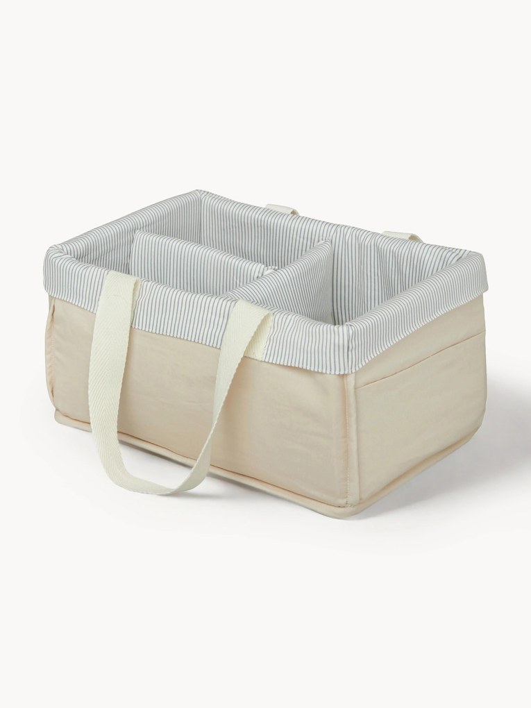 Cesto de arrumação para crianças em algodão orgânico Camel