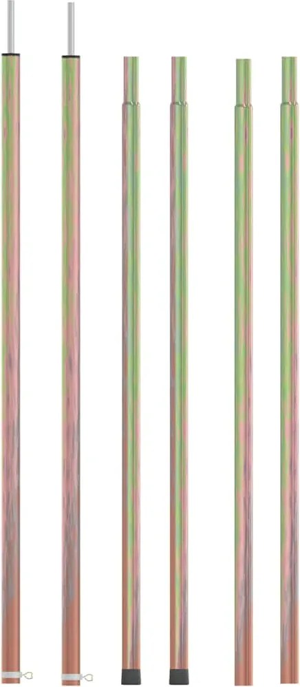 vidaXL Varas para tenda telescópica 170-255 cm 2 pcs aço galvanizado