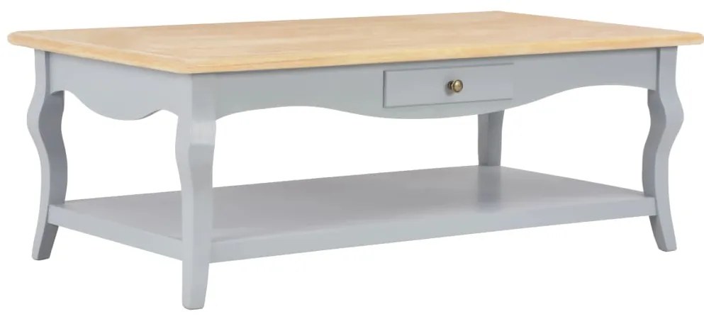 vidaXL Mesa de centro 110x60x40 cm MDF cinzento