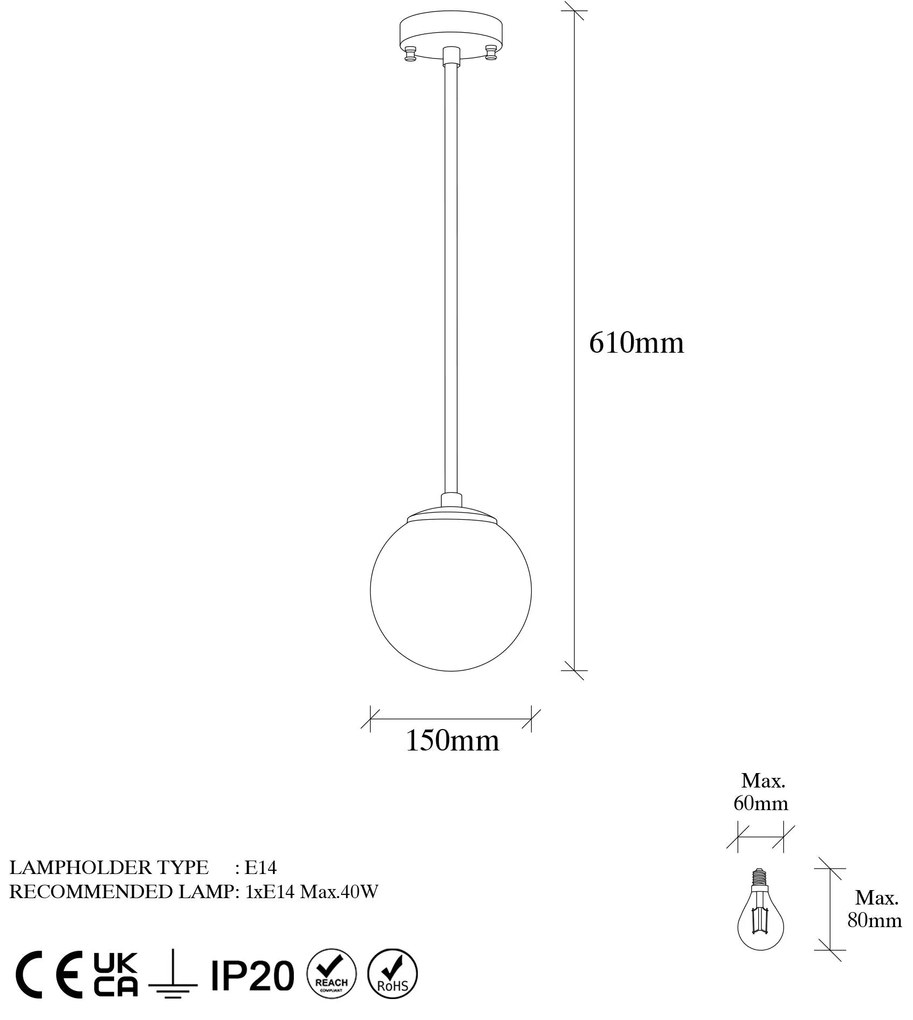 Candeeiro Chandelier Akkas – Vintage – 15 x 15 x 61 cm