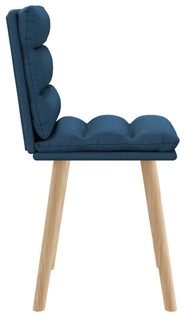 Cadeiras de jantar 2 pcs tecido azul
