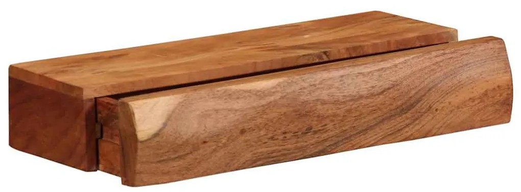 Prateleiras parede 2 pcs 40x17x8 cm madeira de acácia maciça