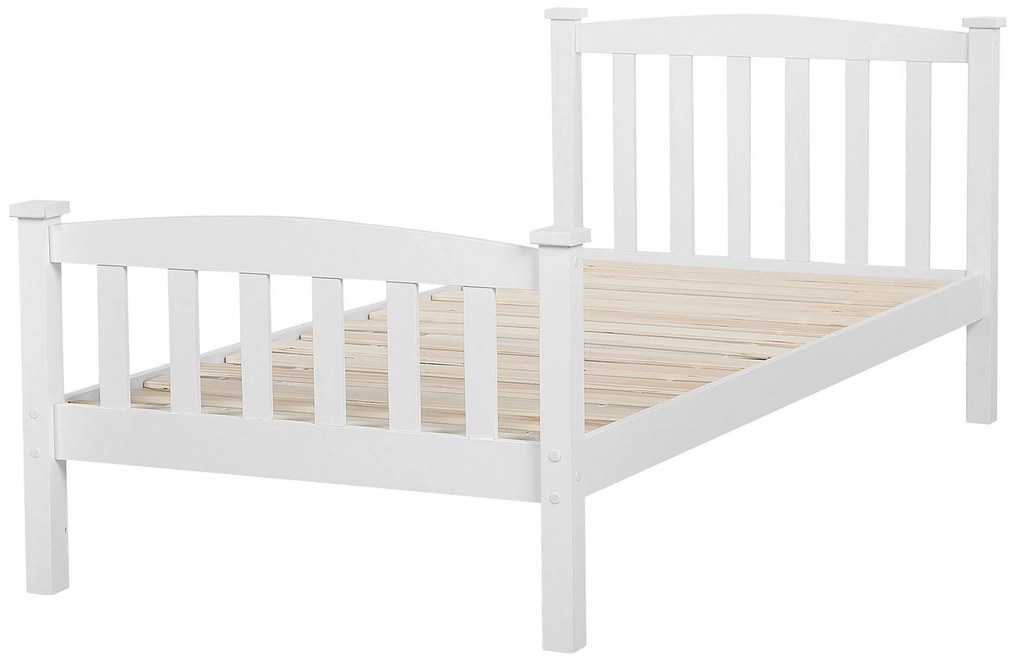 Cama individual em madeira branca 90 x 200 cm GIVERNY Beliani