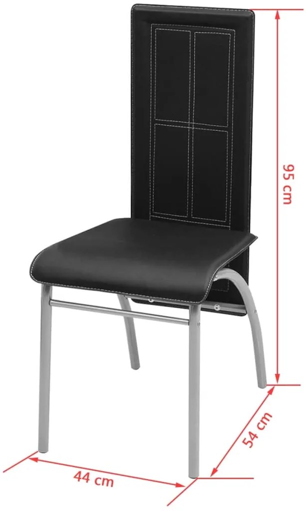 Conjunto jantar, 5 pcs, preto