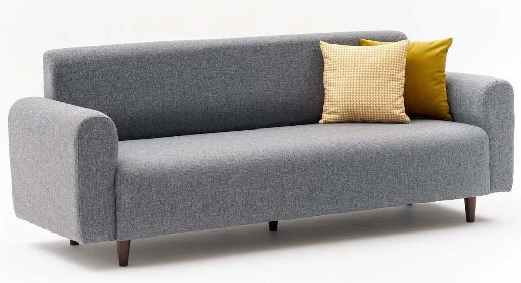 Sofá de 3 Lugares Noya – Cinzento – 220x87x70 cm