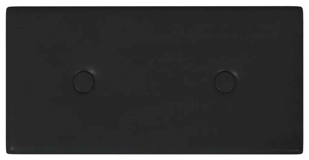 Painel de parede 12 pcs 30x15 cm couro artificial 0,54 m² preto