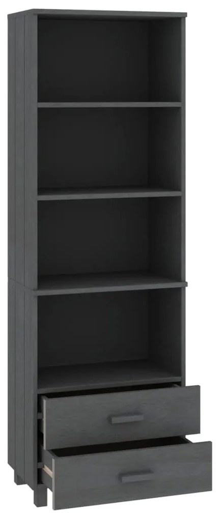 Aparador alto HAMAR 60x35x180 cm pinho maciço cinza-escuro