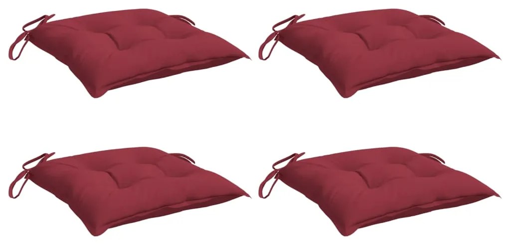 Almofadões móveis de paletes 4 pcs tecido oxford vermelho-tinto