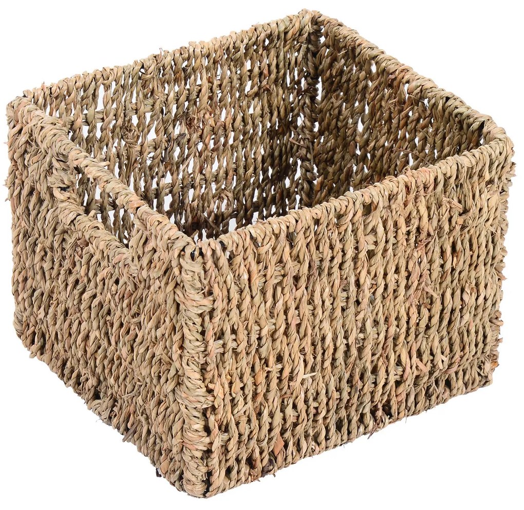 HomCom® Prateleira Cor Vime Natural e Preto Vime Metal 20x20x78cm