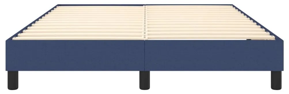 Estrutura de cama sem colchão 140x190 cm tecido azul