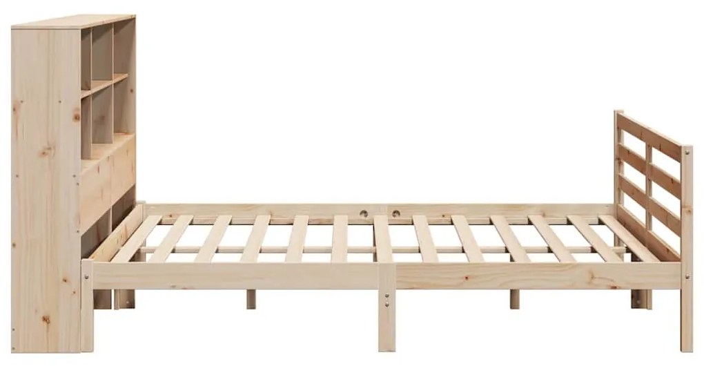 Cama com estante sem colchão 200x200 cm pinho maciço