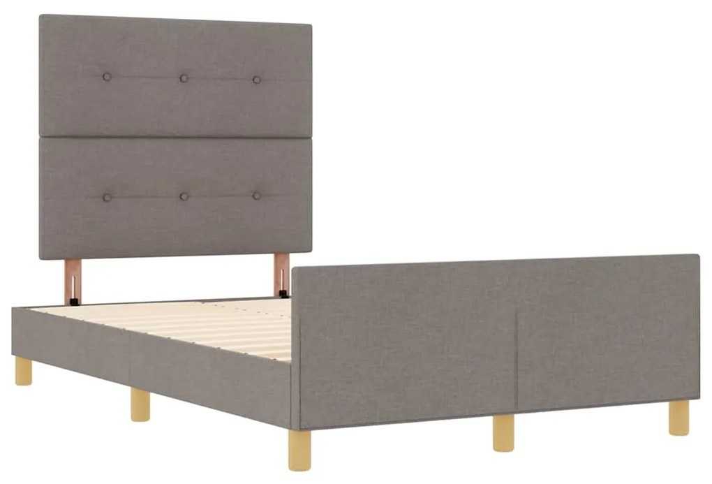 Cama vidaXL Taupe 120x200 cm Tecido
