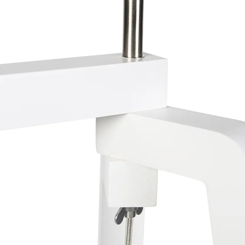 Candeeiro de pé moderno branco com aba de milho 50 cm - Puros Country / Rústico,Moderno