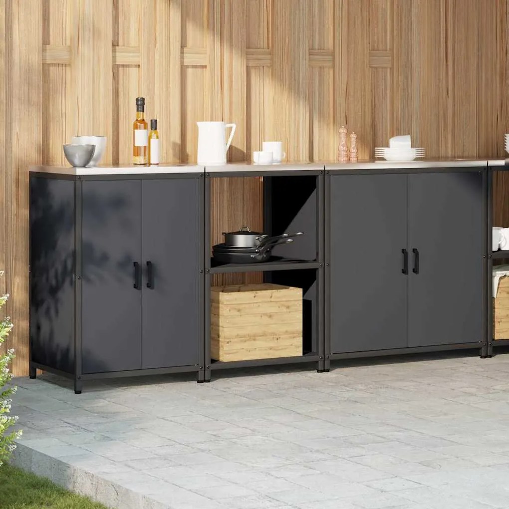 Conjunto de Armazenamento de Cozinha 3 pcs Antracite