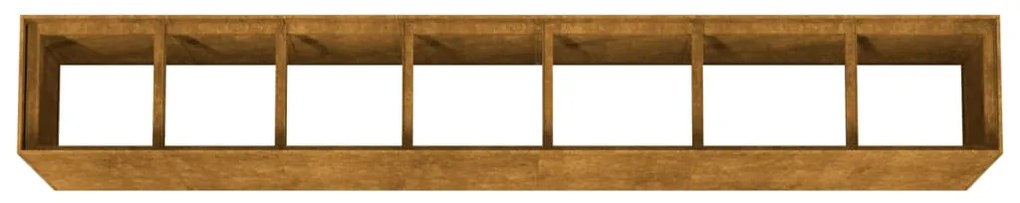 Canteiro elevado de jardim 280x40x80 cm aço corten