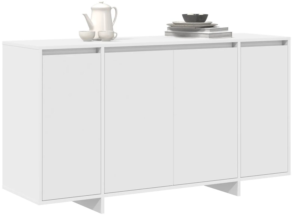 Buffet Branco Branco Madeira 135 x 41 x 75 cm Buffet Branco