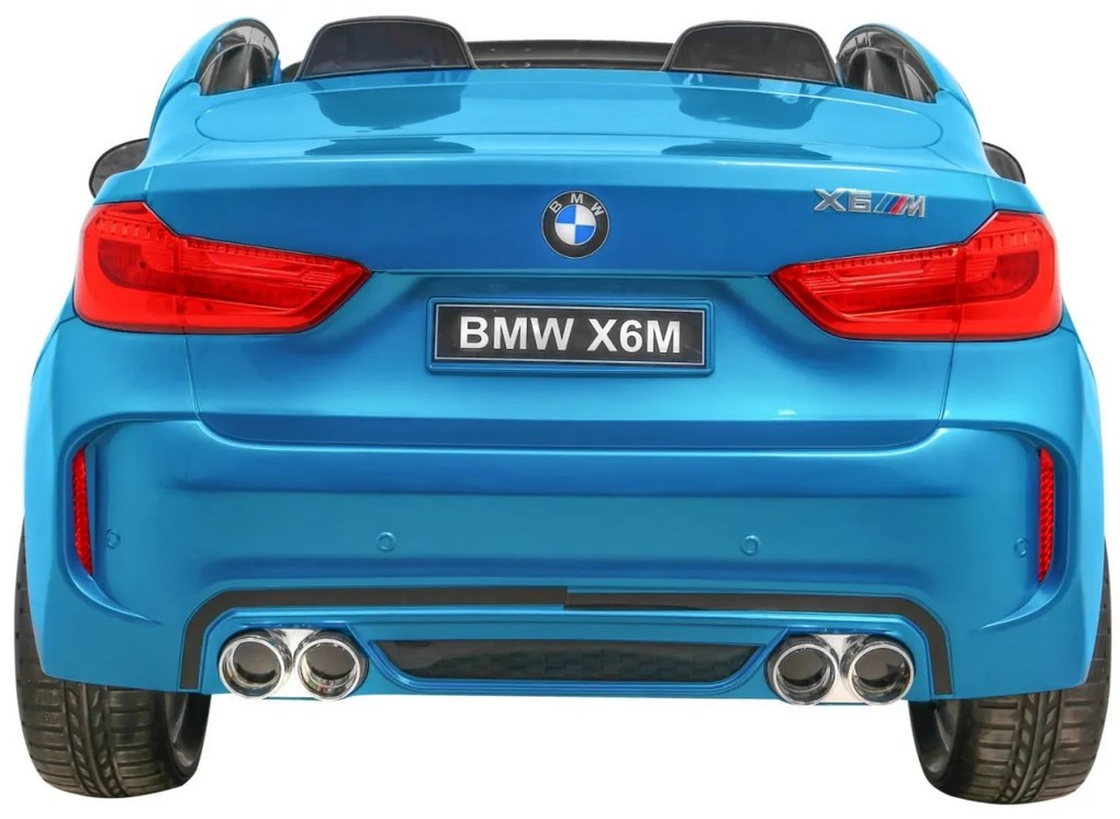 Carro elétrico para Crianças BMW X6M XXL 12V Rodas Espuma EVA, Assento couro ecológico Azul Pintado
