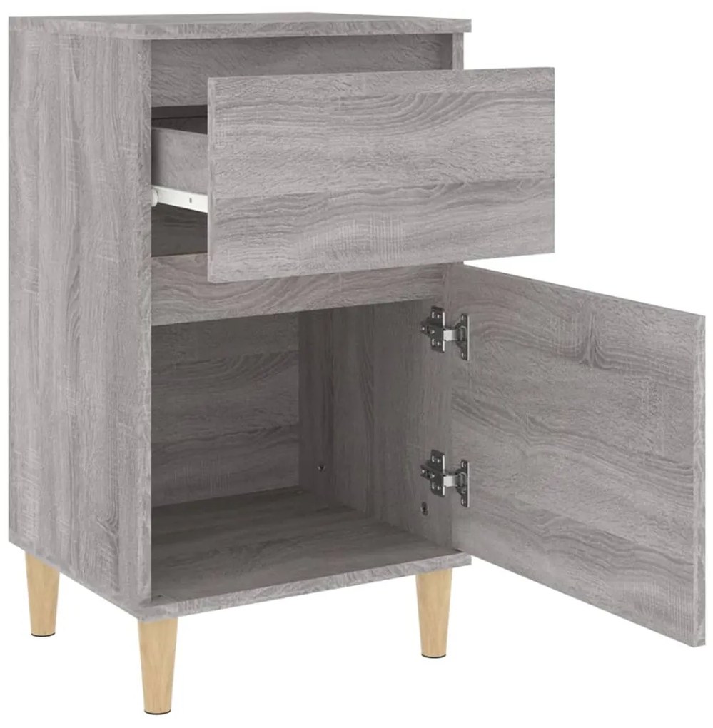 Mesas de cabeceira 2 pcs 40x35x70 cm cinzento sonoma