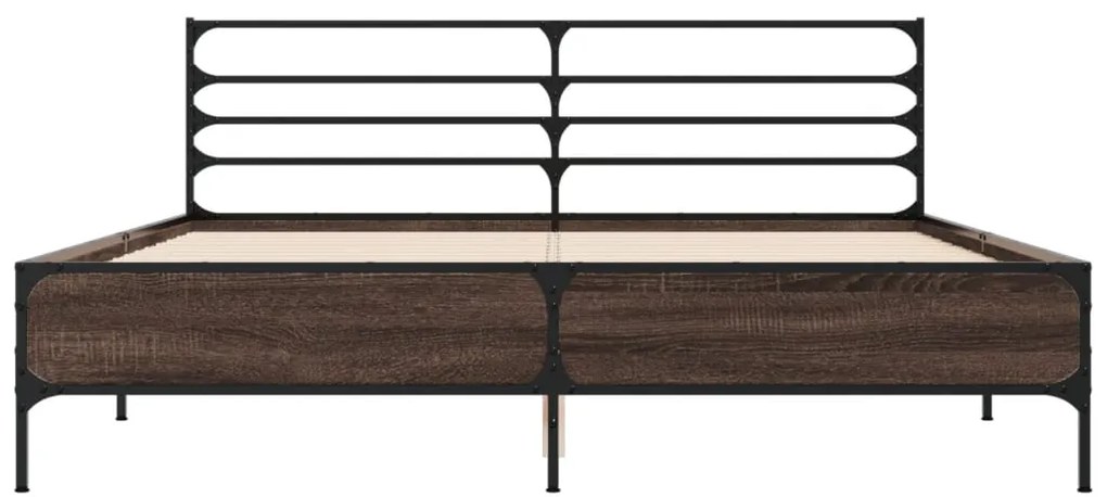 Estrutura de cama 160x200cm derivados madeira/metal