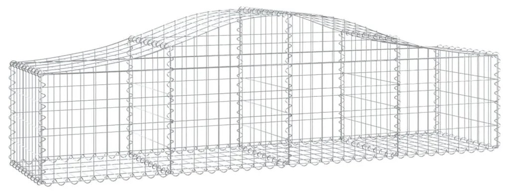 Cestos gabião arqueados 15pcs 200x50x40/60 cm ferro galvanizado