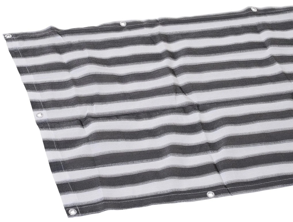 2 Peças de Revestimento de Varanda Tela de proteção de privacidade HDPE 500x90cm com cordas