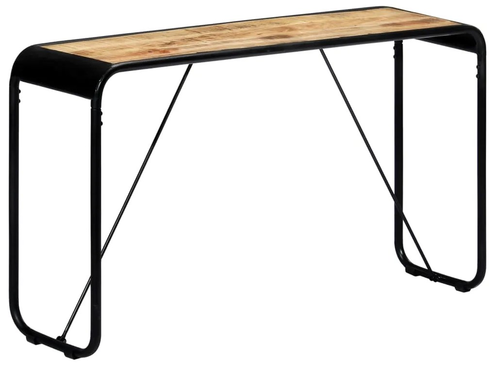 Mesa consola 140x35x76 cm madeira de mangueira maciça áspera