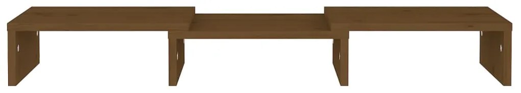 Suporte para monitor 60x24x10,5 cm pinho maciço castanho mel