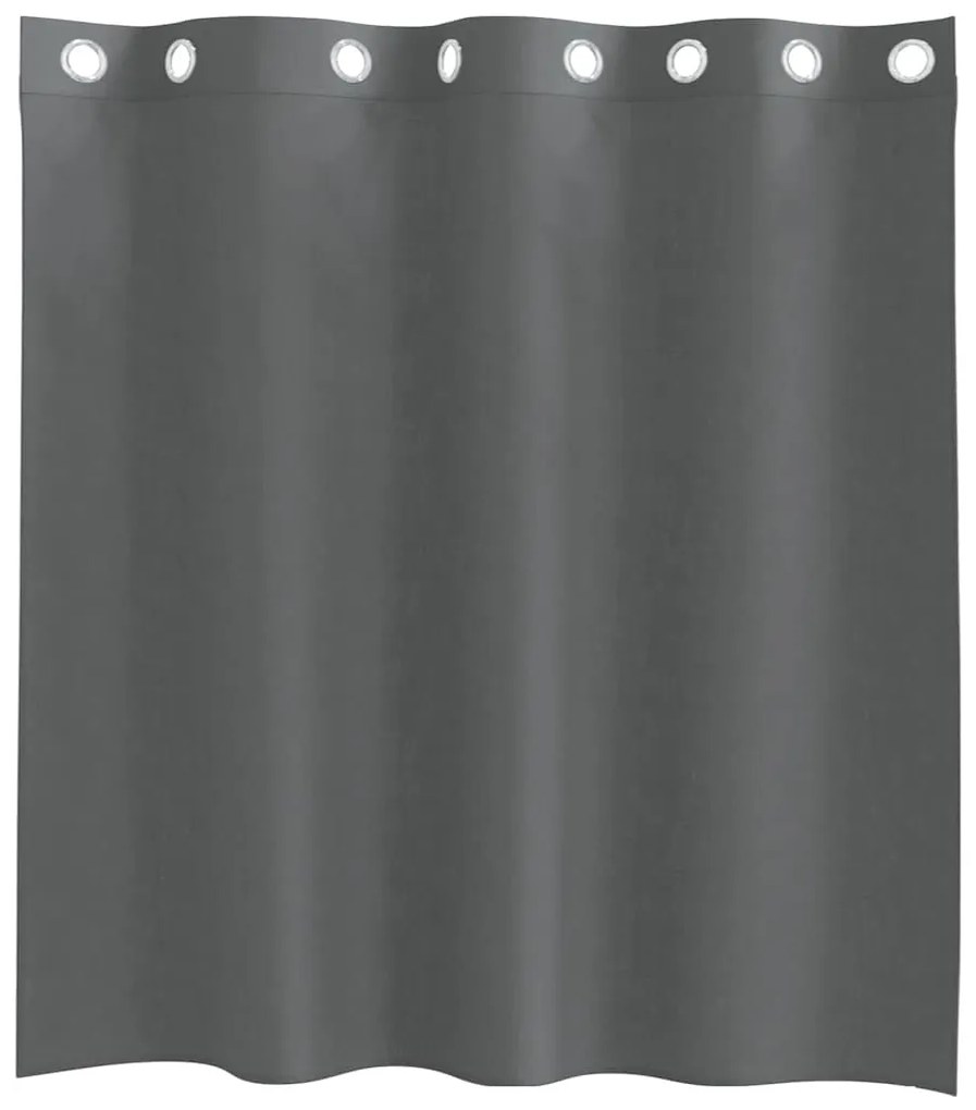 Cortinas de voile com ilhós 2 pcs cinzento-escuro 140x140 cm