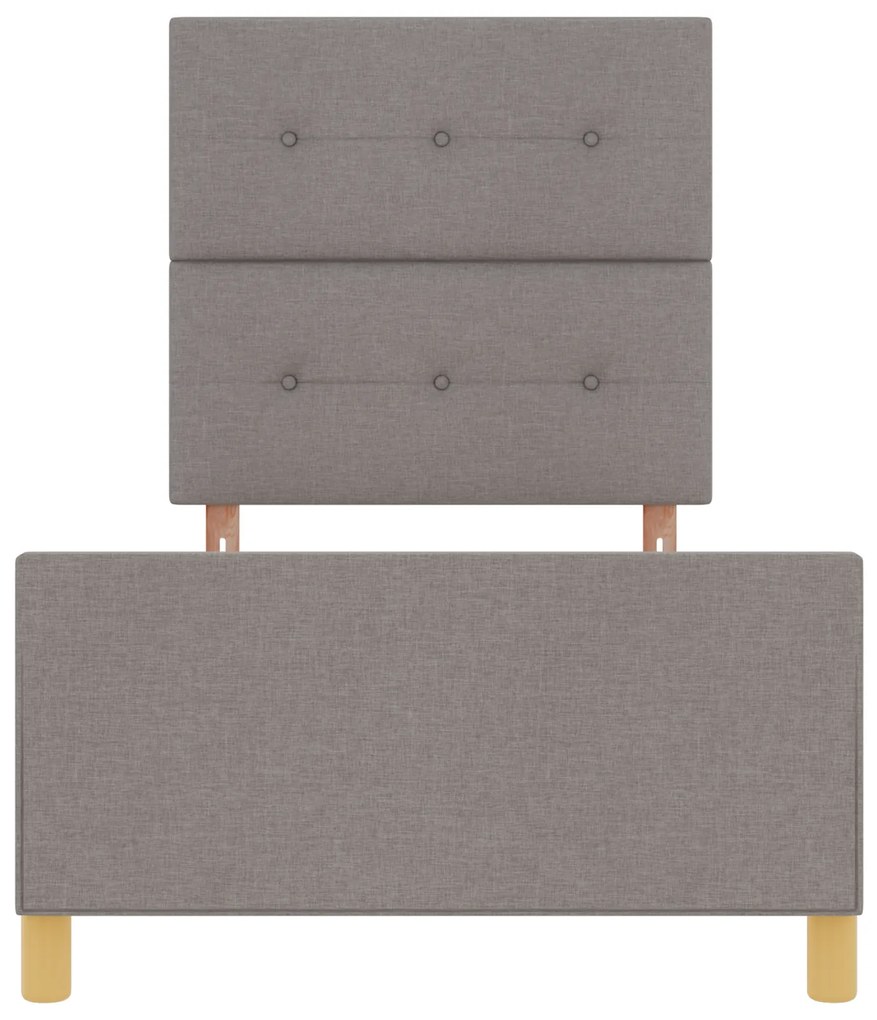 Cama vidaXL Taupe 100x200 cm em Tecido
