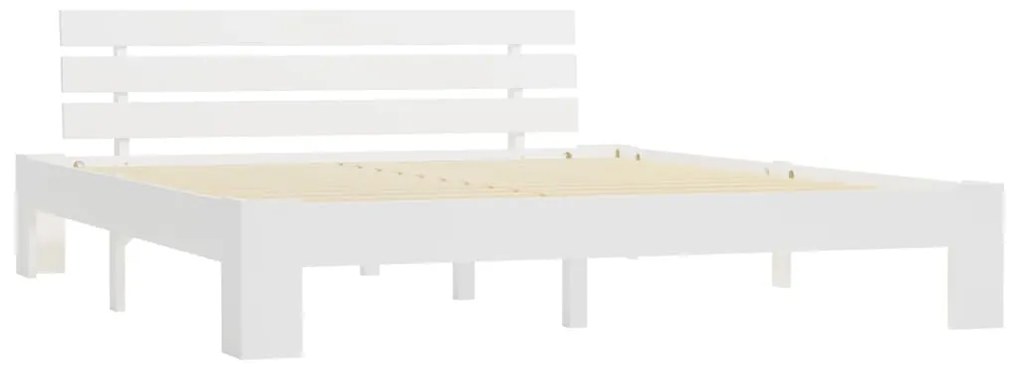 Estrutura de cama com cabeceira 180x200cm pinho maciço branco