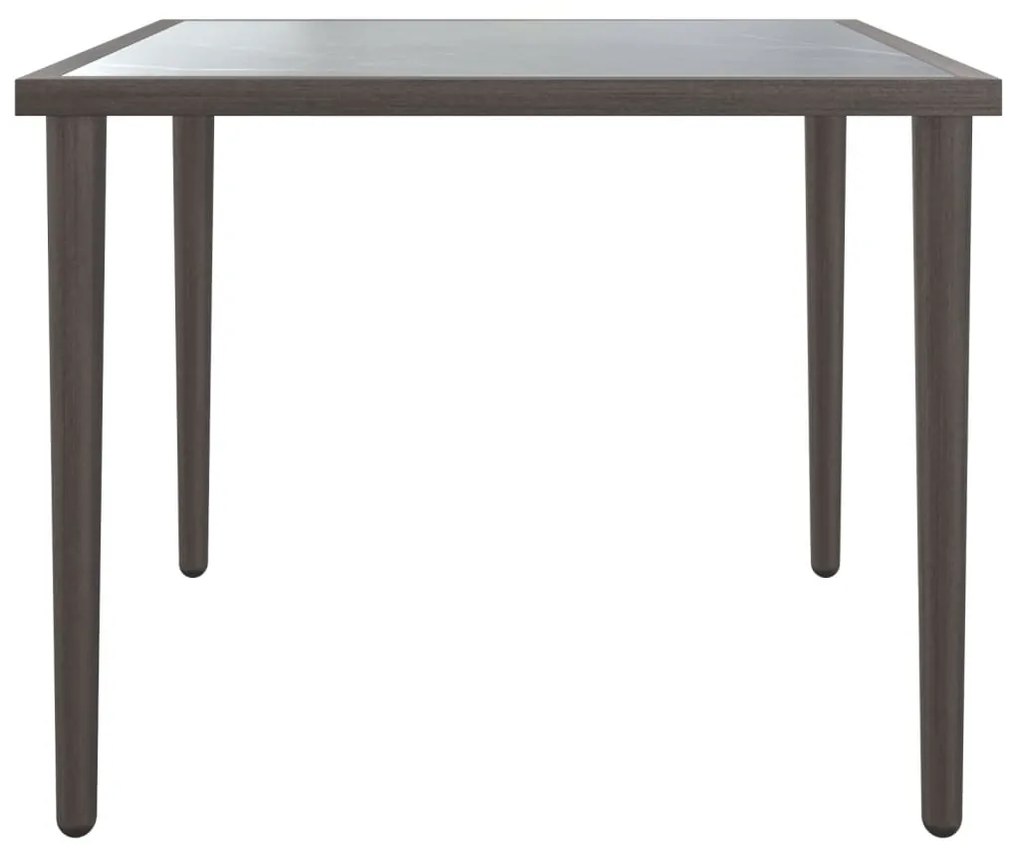 Mesa de jardim 48x48x37 cm aço cinzento