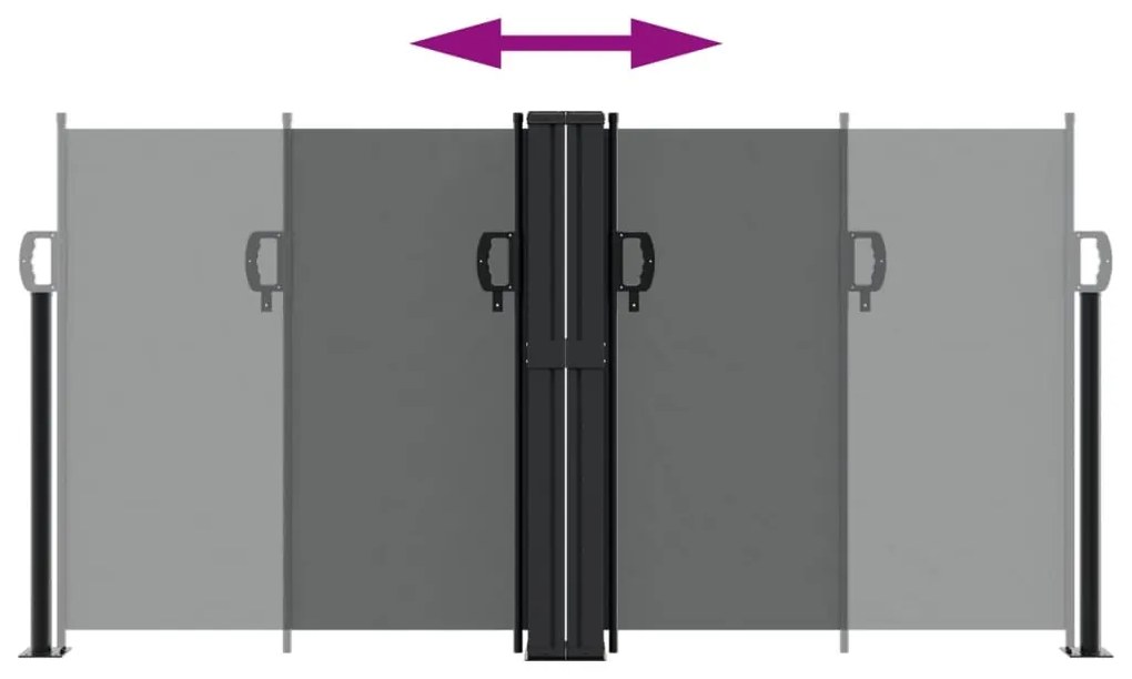 Toldo lateral retrátil 120x1000 cm antracite