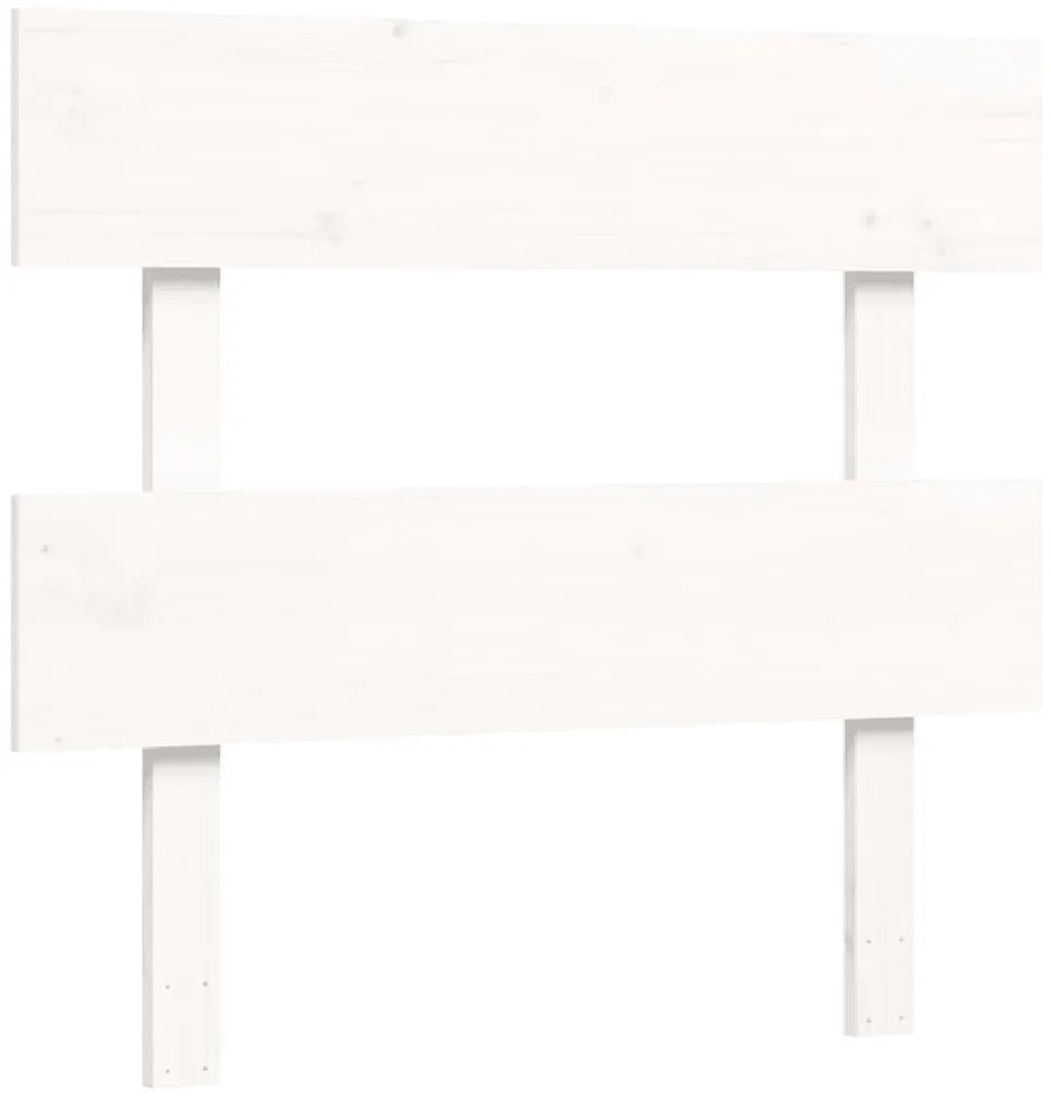 Cama sem colchão 90x200 cm madeira de pinho maciça branco