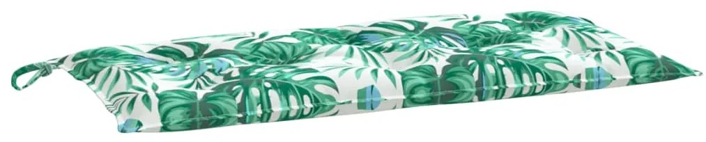 Almofadão banco jardim 100x50x7 cm tecido oxford padrão folhas