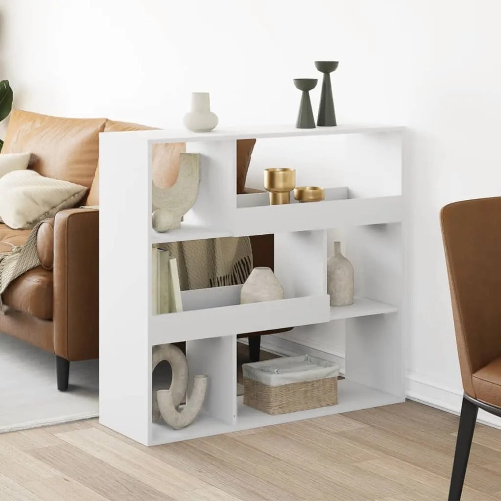 vidaXL Divisória 100x33x94,5 cm derivados de madeira branco