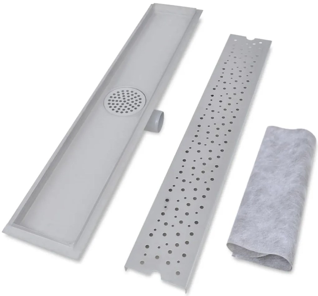 Dreno de chuveiro linear bolhas 730x140 mm aço inoxidável