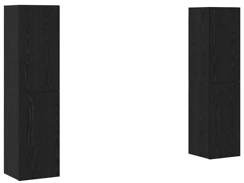 Conjunto de móvel de TV 4 pcs Carvalho preto 30.5 x 30 x 60 cm