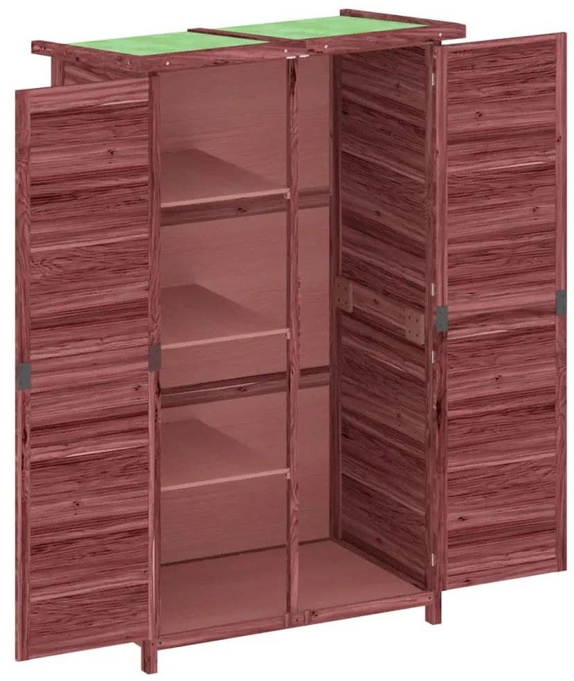 Abrigo p/ ferramentas jardim 83x57x140 cm pinho maciço cor moca