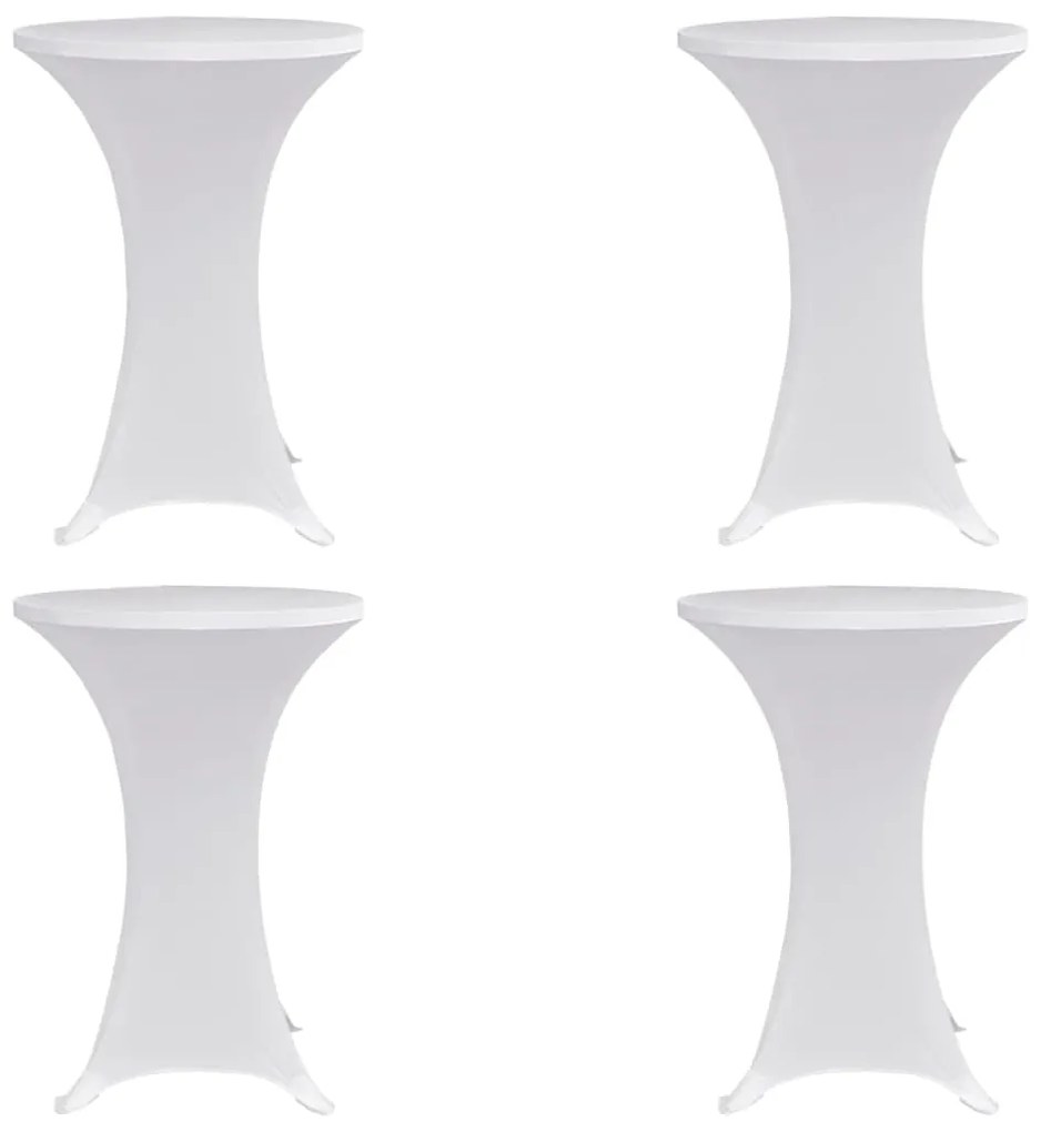 Capa para mesa de pé elástica Ø60 cm 4 pcs branco