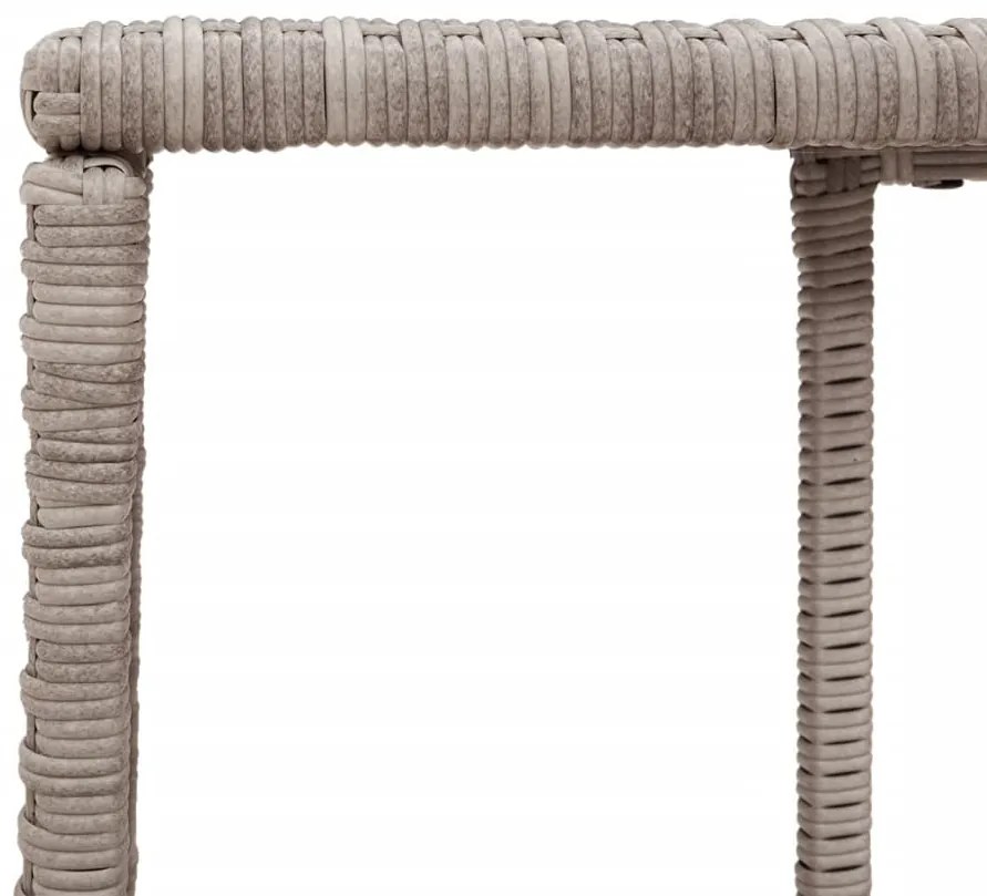 Prateleiras de arrumação 2 pcs vime PE cinzento-claro