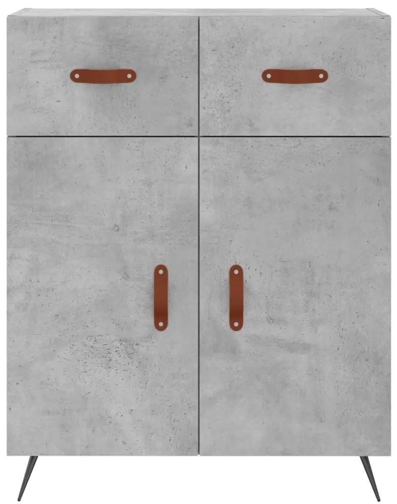 Armário alto 69,5x34x180 cm derivados de madeira cinza cimento